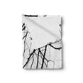 thumbnail image 2 of Black and White Soft Flannel Fleece Blanket, Macro Leafless Winter Tree Branches Idyllic Twigs of Oak Nature Print, Cozy Plush for Indoor and Outdoor Use, 50" x 70", Black and White, by Ambesonne, 2 of 6