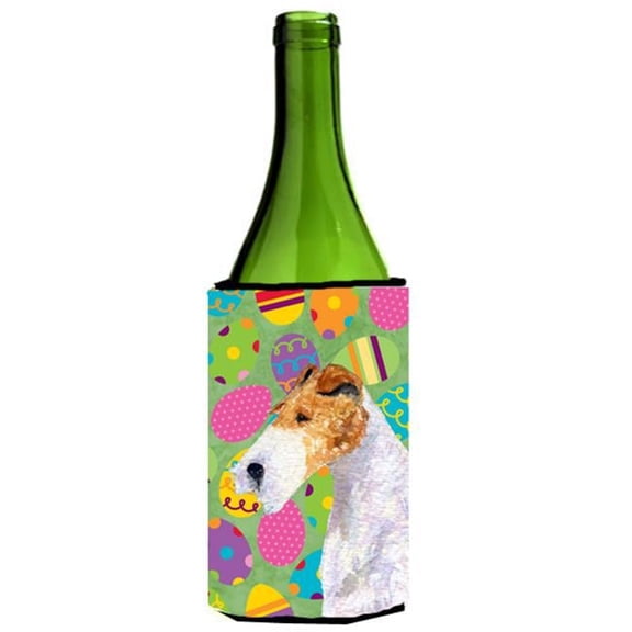 Fox Terrier Easter Eggtravaganza Wine bottle sleeve Hugger - 24 oz.
