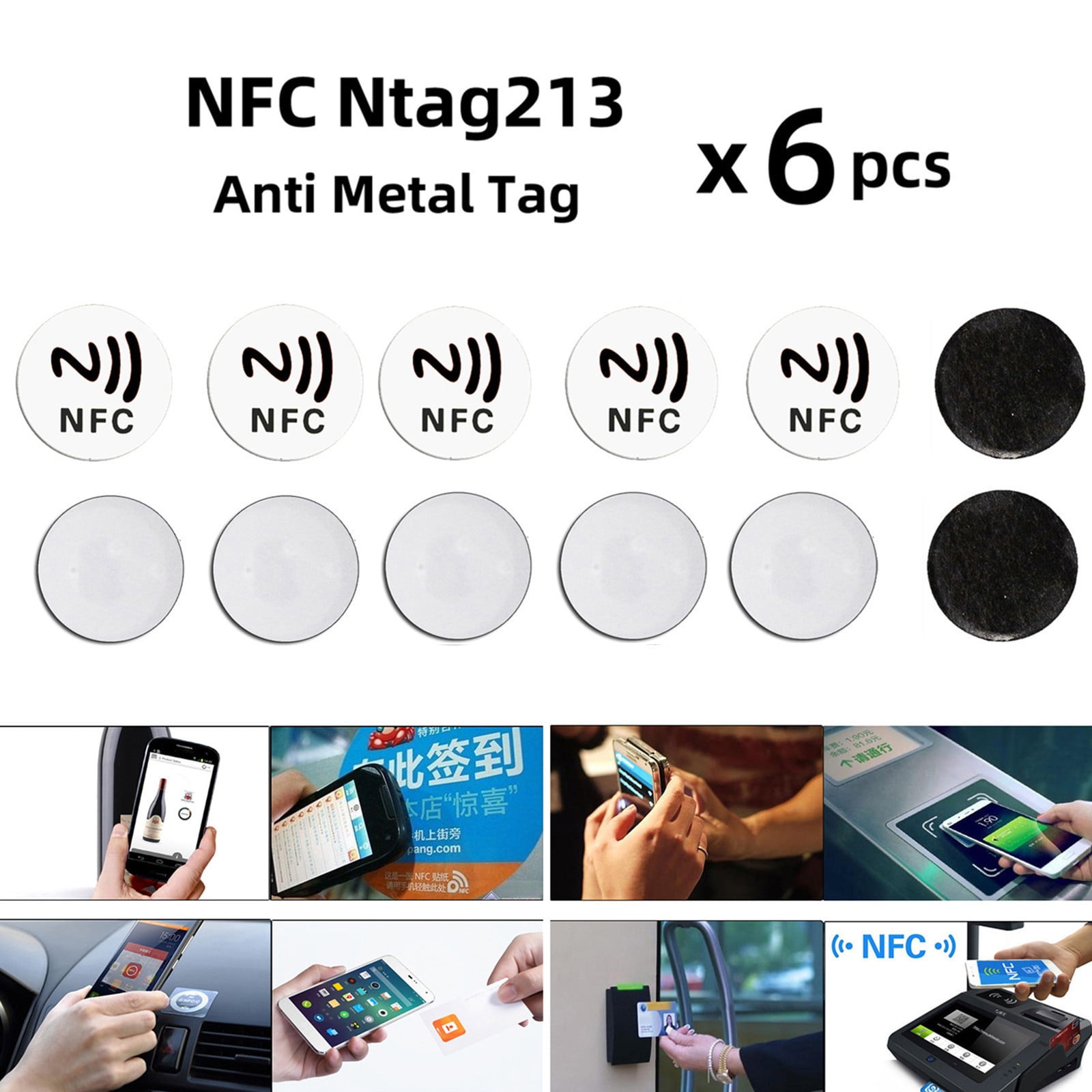 Industrial IP68 NFC Tags NTAG213/6 antimetal 34mm