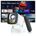 thumbnail image 1 of Salange Native 1080p FHD LCD Smart Projector Auto Focus Short Throw Outdoor Home Theatre with WiFi and Bluetooth, 1 of 10