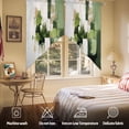 thumbnail image 5 of Sage Green Abstract Swag Curtain Valance for Windows, Watercolor Retro Window Treatments Short Swag Topper for Kitchen Windows Bathroom Bedroom, 28"x36", 5 of 8