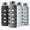 Grey, variant on Micebay 4-Pack Reusable Clear Glass Water Bottles with Lids, 18 oz Glass Juice Bottle with Silicone Sleeves & Stainless Steel Cap, BPA Free Leak-Proof