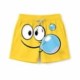 thumbnail image 3 of Pantalones cortos de bolsillo para niños con cordón elástico estampado casual traje de baño pantalones de cinco puntos, 3 of 8