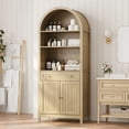 thumbnail image 5 of Danolapsi 73" Tall Arched Farmhouse Storage Cabinet,Freestanding Accent Cabinet with Adjustable Shelves,Modern Wood Display Cupboard for Living Room, Kitchen Pantry, Bathroom & Bedroom, 5 of 8