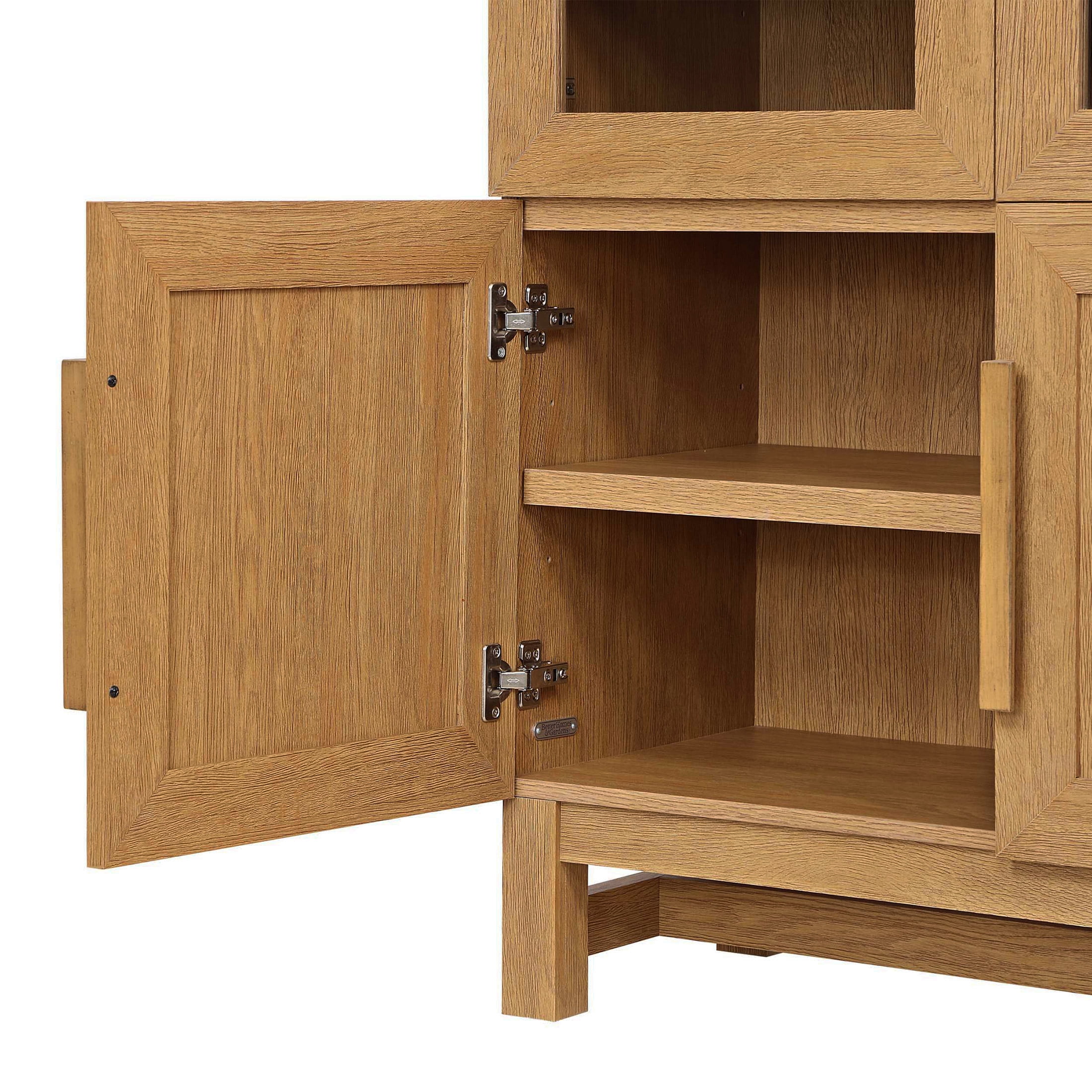 Better Homes & Gardens Juliet Kitchen Rounded Arch Cabinet, Light Honey
