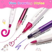 Carsky Unicorn Fruit Scented Marker Set for Girls, Unicorn Themed Art & Craft Drawing Kit, Unicorn Painting Christmas Gift Toys for Girls Boys 4-6 7-11