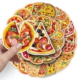 thumbnail image 2 of Paquete de pegatinas Pizzas Food Gourmets Anime, 50 unidades/paquete, 2 of 5