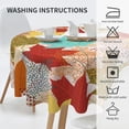 thumbnail image 3 of Vintage Autumn Maple Leaf Round Tablecloth Fall Table Cover Washable Tablecloths for Kitchen Dining Party Home Decor 60 inch, 3 of 6