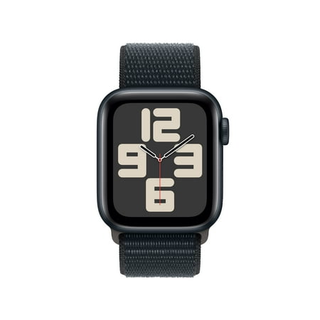 Apple Watch SE 2nd Generation (GPS + Cellular) 40mm Midnight Aluminum Case with Midnight Sport Loop - Midnight