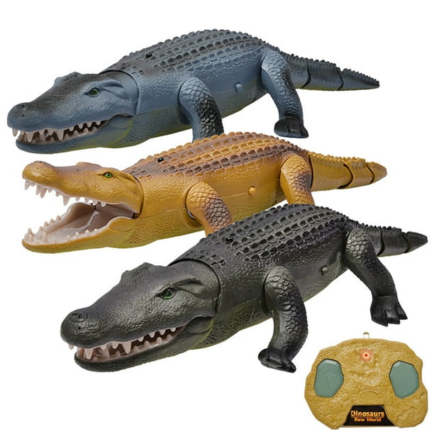 Real Life Electric Remote Control Crocodile Toy Luminescent Sound Animals Crawling Crocodile Rc Toys Color Random Color Walmart Com Walmart Com