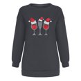 thumbnail image 6 of USSUMA Women Christmas Blouses Tshirt, Tunic Tops Plus Size O-Neck Tshirt Long Sleeves Winter Classic Comfy Tee Shirt Henley Tops Pullover Xmas Snowflake Hat Graphic Blouse, 6 of 8