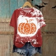 thumbnail image 4 of Dagaeig Womens Halloween Shirt Halloween Ghost T Shirt Women Funny Pumpkin Printed Cute T Shirts Retro Tees Long Sleeve Fall Season Tees|Wine XL, 4 of 5