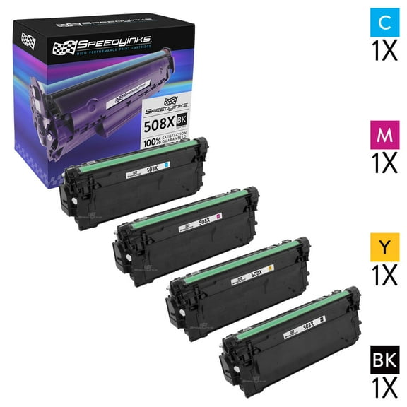 SPEEDYINKS Compatible Toner Cartridge Replacement for HP 508X High Yield (1 Black, 1 Cyan, 1 Magenta, 1 Yellow, 4-Pack)