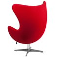 thumbnail image 3 of Black Leather Egg Chair with Tilt-Lock Mechanism, 3 of 4