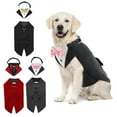 thumbnail image 6 of 1set Pet Tuxedo Dog Wedding Outfit Comfortable Pet Clothing Halloween Dress for Weddings and Parties, 6 of 9