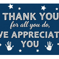 thumbnail image 4 of LUUFILx Blue Background Thank You Banner with Handprint and Star Elements Appreciation Party Decorations, 4 of 7