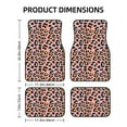 thumbnail image 2 of Gaeub Leopard Print 4 Pieces Car Floor Mats Car,Universal Car Carpet Mats,Fit for SUV, Vans, Sedans,Trucks, 2 of 6