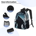 thumbnail image 3 of Disketp Moon Wolf Warrior Mochila Ligera Clásica con Múltiples Bolsillos, Mochila Casual para Hombre y Mujer, Ideal para Escuela, Trabajo y Viajes, 3 of 6