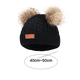 thumbnail image 2 of Gorro para niño pequeño, gorro de punto con pompón doble de invierno de color, 2 of 5