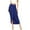 Blue, variant on Skirts For Women Casual Slit Wrap Asymmetrical Elastic High Waist Maxi Draped Solid Skirt