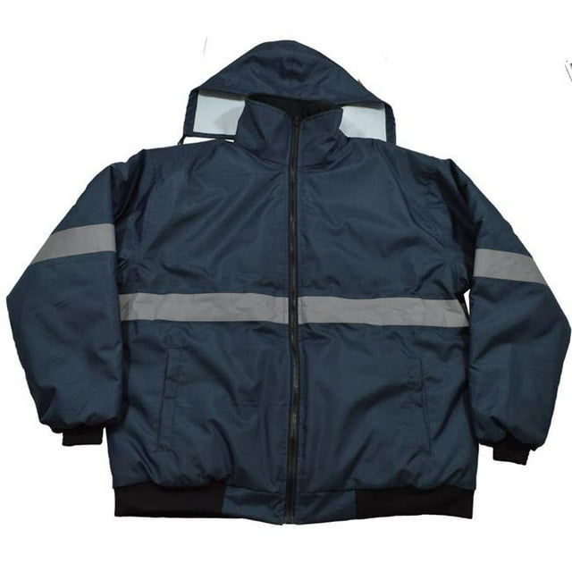 Petra Roc NVBJ-S1-4X Enhanced Visibility Navy Blue Quilted Bomber Jacket, 4X
