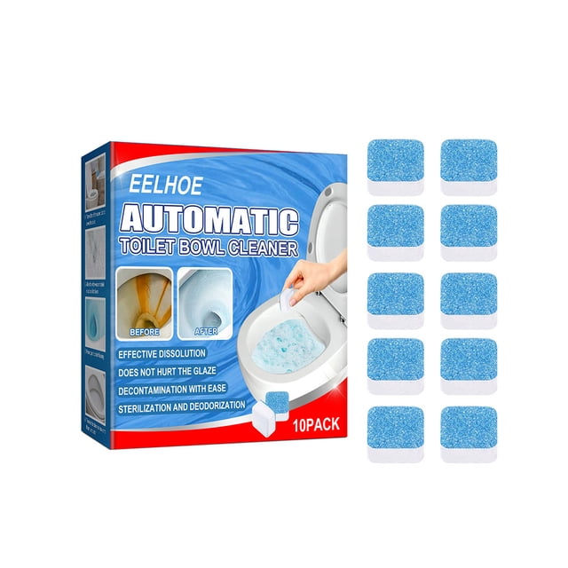 10 tabletas de limpieza efervescentes de detergente concentrado para lavabo de inodoro