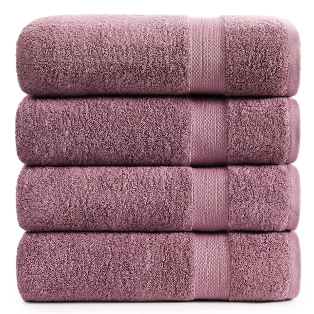 Toallas de baño LANE LINEN, 100% algodón (paquete de 4), ultrasuaves, 550 g/m²