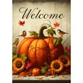 thumbnail image 2 of America Forever Autumn Harvest Welcome Garden Flag, 12.5 x 18 inch Double Sided, Fall Pumpkin Sunflower Flag, Bird Berry Leaf Banner, Seasonal Outdoor Decor, Thanksgiving Yard Flag, 2 of 5