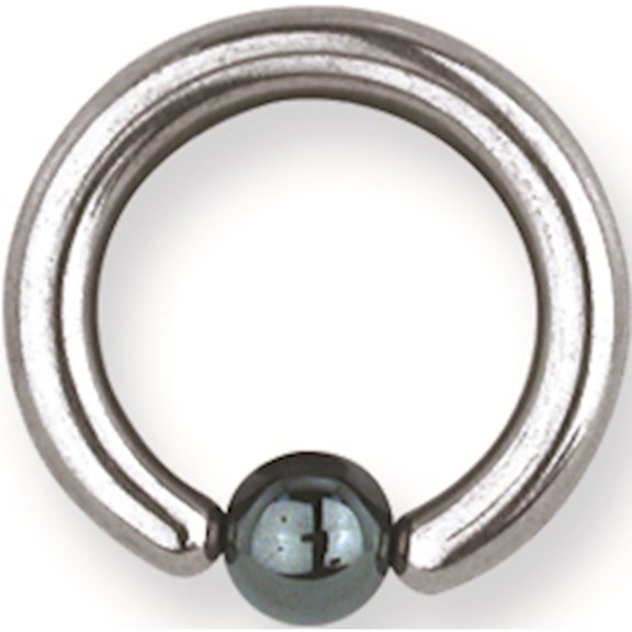 Stainless Steel Sgss Captive W Hematite Ball 8G (3.2Mm) 3/8 (10Mm) Dia 4Mm Gap & 5Mm - Jbsp