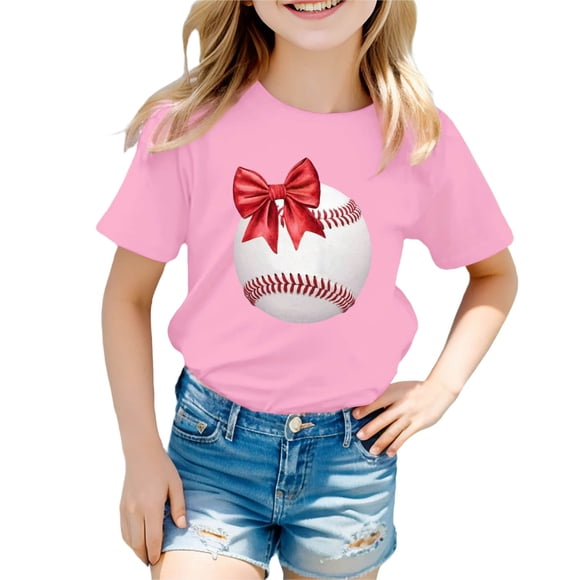 Long Sleeve Baby Girl Clothes Heart Long Sleeve Squid Theme Printed Children's Fashion Loose T Shirt