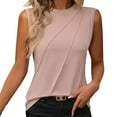 thumbnail image 2 of Wycnly Summer Saving Tank Top for Women Womens Summer Tops Going out Lightweight Comfy Tunic Tank Blouses Fashion Solid Sleeveless T-shirt Girls Sleeveless Shirt, 2 of 5