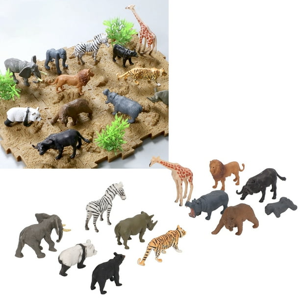 Figurines d'animaux miniatures de ferme féerique en plastique,Mini Figurines d'animaux miniatures de ferme féerique en plastique,Mini