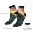 thumbnail image 4 of Uemuo Sunset Ocean Whale Printed Crew Socks, Moisture-Wicking Socks, Athletic Socks for Men Breathable Cushion Socks Casual Sport Socks for Running Traveling, 4 of 6