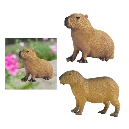 2x Capybara Figurine Toys Capybara Figures for Party Decoration