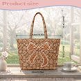 thumbnail image 7 of XYZCANDO Gingerbread Bow Quilted Shoulder Tote Bag Large Christmas Themed Winter Holiday Daily Use Bag Reusable Lightweight for Work Travel Gift for Women, 7 of 7