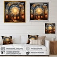 thumbnail image 4 of Designart "Synagogue Reflections Finding Serenity in Judaic Spaces" Spiritual Framed Wall Art Decor - Global Yellow Judaism Entryway Framed Wall Art, 4 of 6