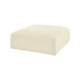 thumbnail image 6 of Meridian Furniture Shaggy Cream Corduroy Performance Fabric Ottoman, 6 of 7
