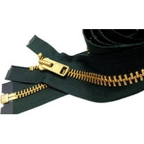 YKK 25" Extra Heavy Duty Jacket Zipper (Special Custom) YKK #10 Brass Separating ~ Color 890 Hemlock Green (1 Zipper/Pack)
