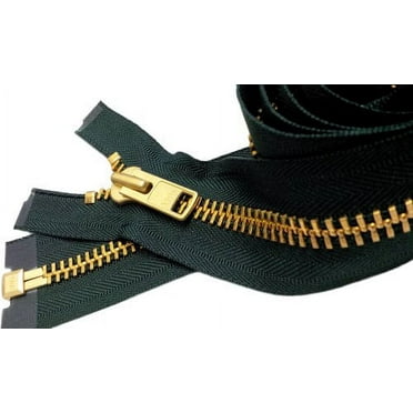YKK 25" Extra Heavy Duty Jacket Zipper (Special Custom) YKK #10 Brass Separating ~ Color 890 Hemlock Green (1 Zipper/Pack)
