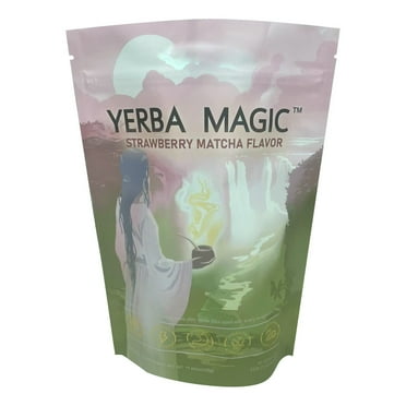 Yerba Mate Instant Tea Powder, 3-in-1 Super Drink, Superfood Energy & Focus Blend, Strawberry Matcha Flavor 30 Servings