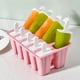 thumbnail image 5 of Moldes Para Paletas Bandeja de moldes de paletas de hielo de bricolaje para el hogar para hacer helados de silicona (rosa de 10 celdas) Likrtyny Libre de BPA, 5 of 8