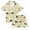 Cute Bees and Honeycomb Pattern, variant on Silky Satin Kids' Pajama Set Breathable & Smooth Unisex Button-Down Pajamas Cute Otter Pattern