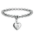 thumbnail image 1 of Girls Bracelet Gift Giving Polished Trendy Heart 26 Letters Alphabet Initial Bracelet, 1 of 5