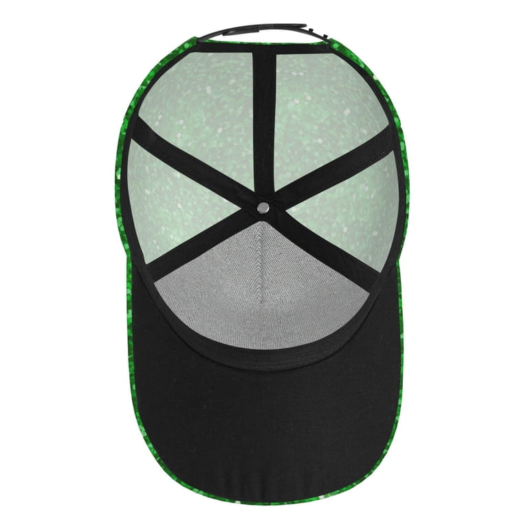 Lsque Green Glitter Baseball Cap Trucker Low Profile Hat  display picture 1