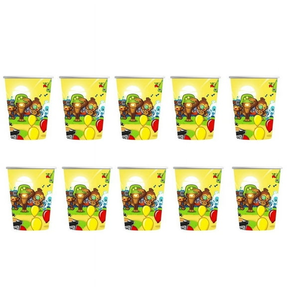 Bloons TD Party Supplies Cups Birthday Tableware Disposable Paper Mouthwash Drinking Cups