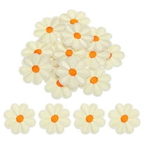 Uxcell Flower Iron-on Patches Embroidered Sew Flower Patch for Clothing Repair Backpack 3.54x3.54" 15 Pcs(Beige)