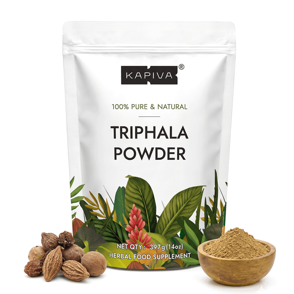 Kapiva Organic Triphala Powder 14 Oz (397g) | 130 Serving | Ayurvedic Herbal Blend | Traditional Support for Digestion, Detox & Gut Health | | Vegan & Non-GMO