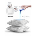 thumbnail image 6 of Outdoor Pillows Waterproof, Gery Coastal Palm Leaves Throw Pillows with Inserts Included, Summer Tropical Botanical Indoor Outdoor Decorative Lumbar Pillow for Bed/Couch/Patio 18"x18", 1Pcs, 6 of 8