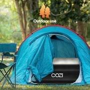 Cozi by Tzumi 20” Air Mattress, Inflatable Bed with Built-In Pump for Camping, Home, Travel, Queen Size