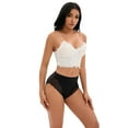 thumbnail image 4 of DARING DIVA Women's Comfortable Briefs Lace Mid-Waisted Underwear Panties Black L, 4 of 6